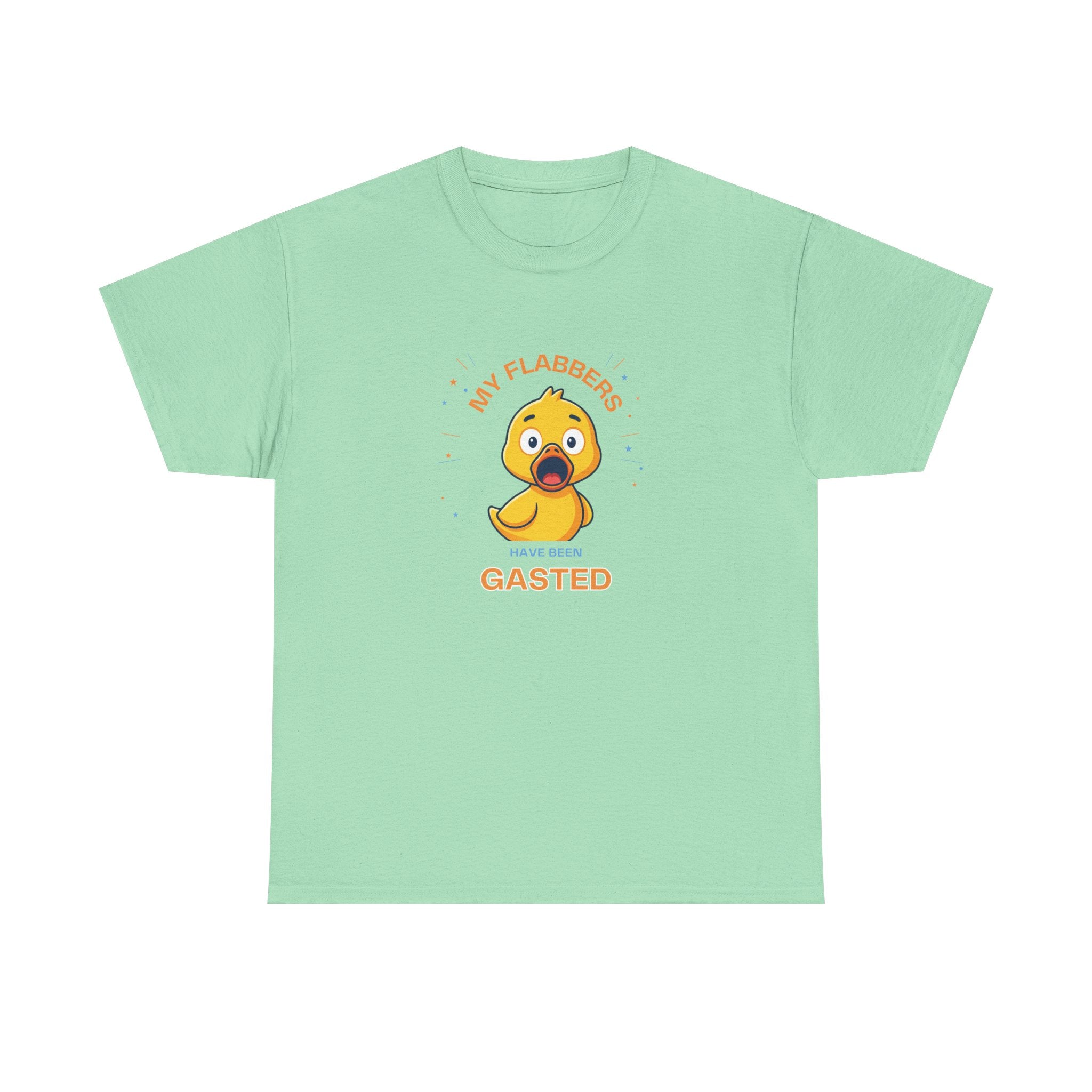 Duck Cartoon Tee — "My Flabbers are Gasted" Cute Shocked Rubber Duck T-Shirt