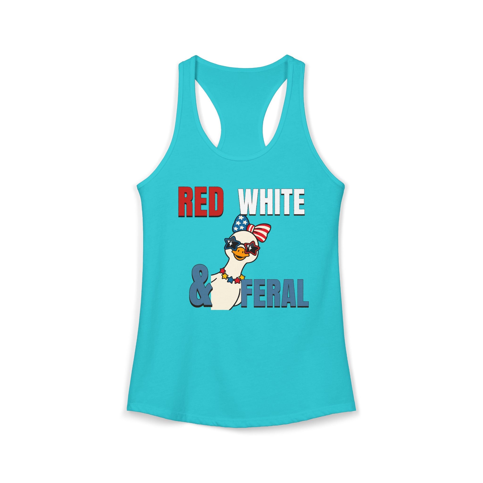 Red white & Feral Patriotic Tank Top