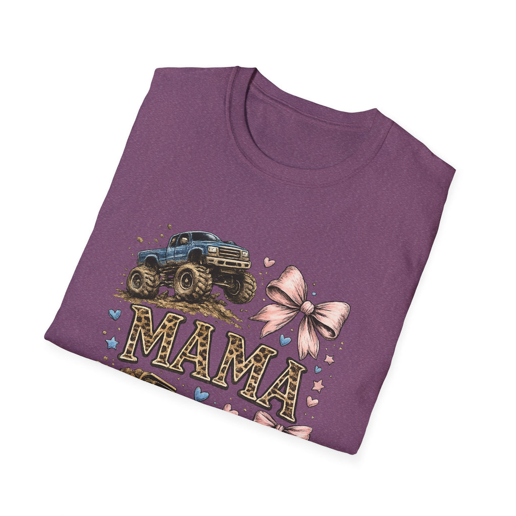 Mama Jeep & Ballet Shoes T-Shirt — 'MAMA' Graphic Tee with Trucks, Bows & Ballet Slippers