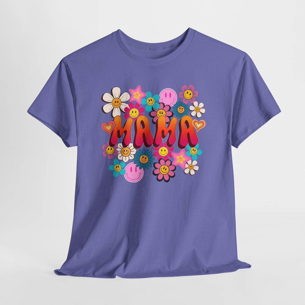 Mama Floral Tee — Retro Cute Flower Mom T‑Shirt