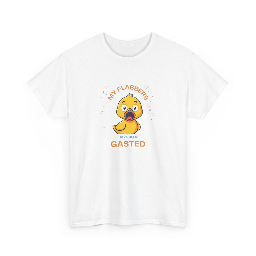 Duck Cartoon Tee — "My Flabbers are Gasted" Cute Shocked Rubber Duck T-Shirt