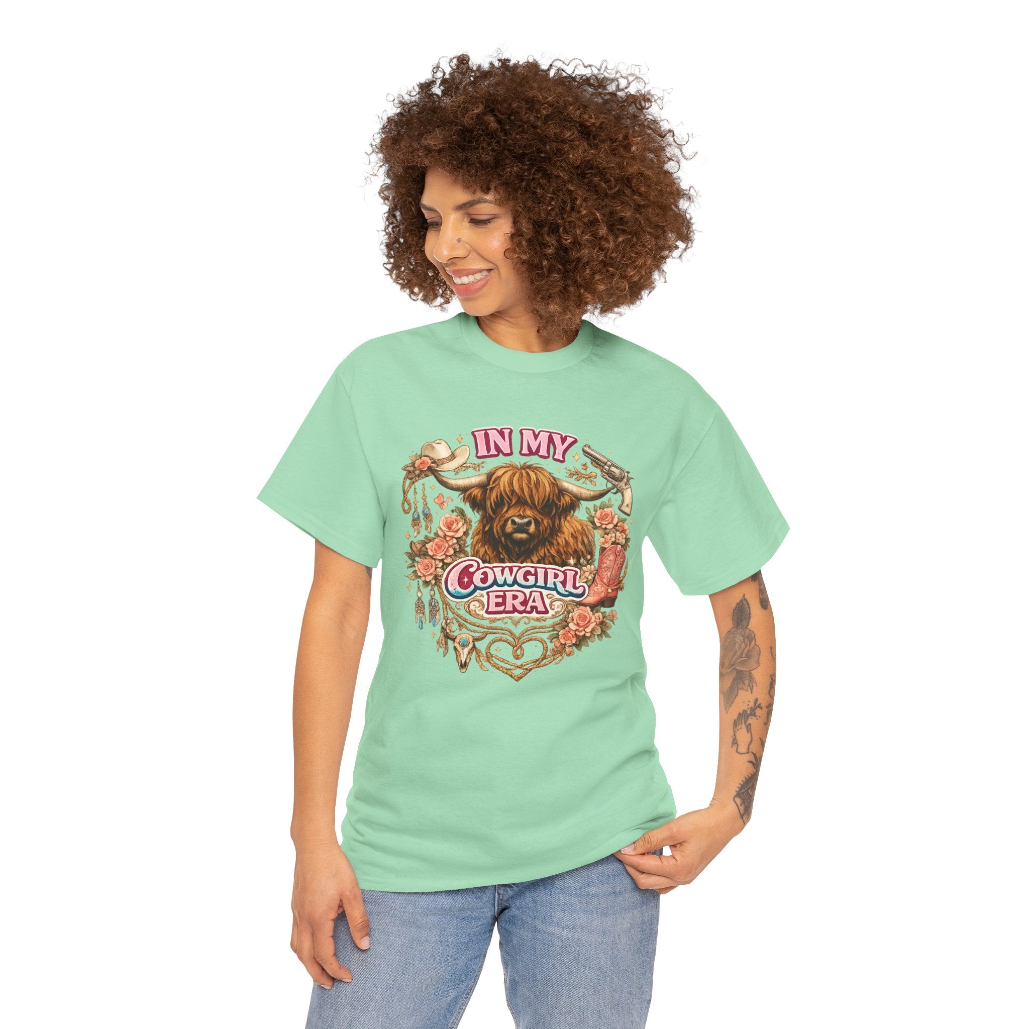 In My Cowgirl Era Highland Cow Tee