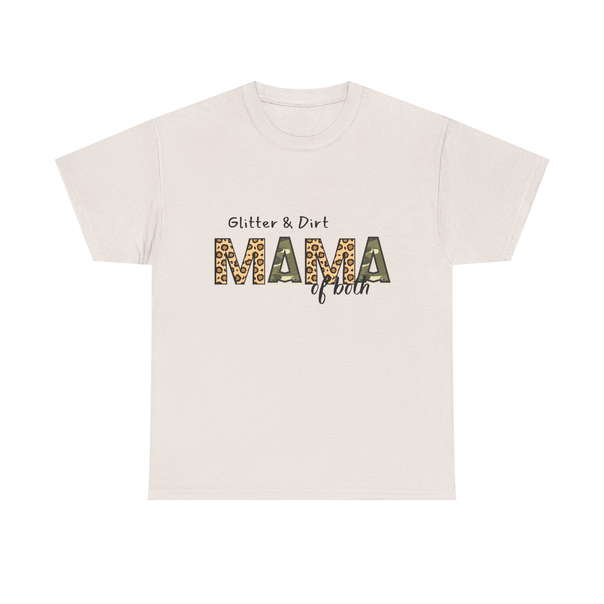Mama of Dirt Tee — "Glitter & Dirt" Leopard Print Mama T‑Shirt