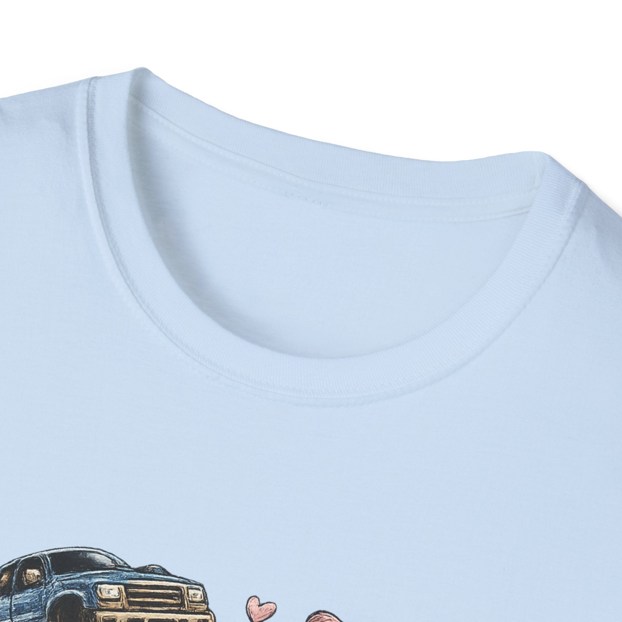 Mama Jeep & Ballet Shoes T-Shirt — 'MAMA' Graphic Tee with Trucks, Bows & Ballet Slippers