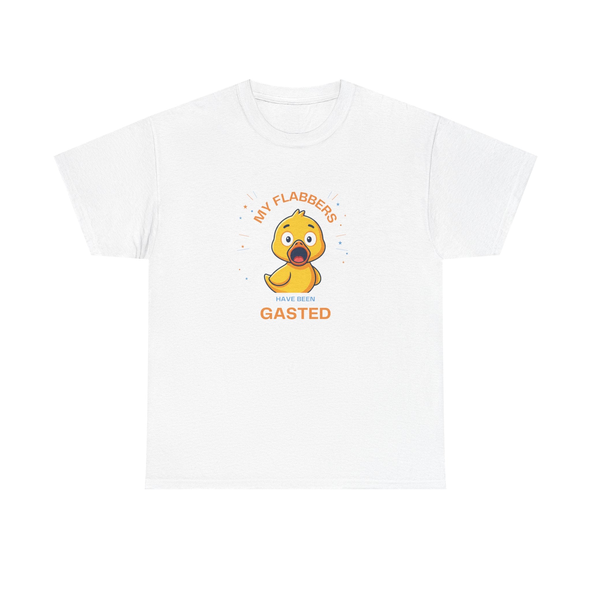 Duck Cartoon Tee — "My Flabbers are Gasted" Cute Shocked Rubber Duck T-Shirt