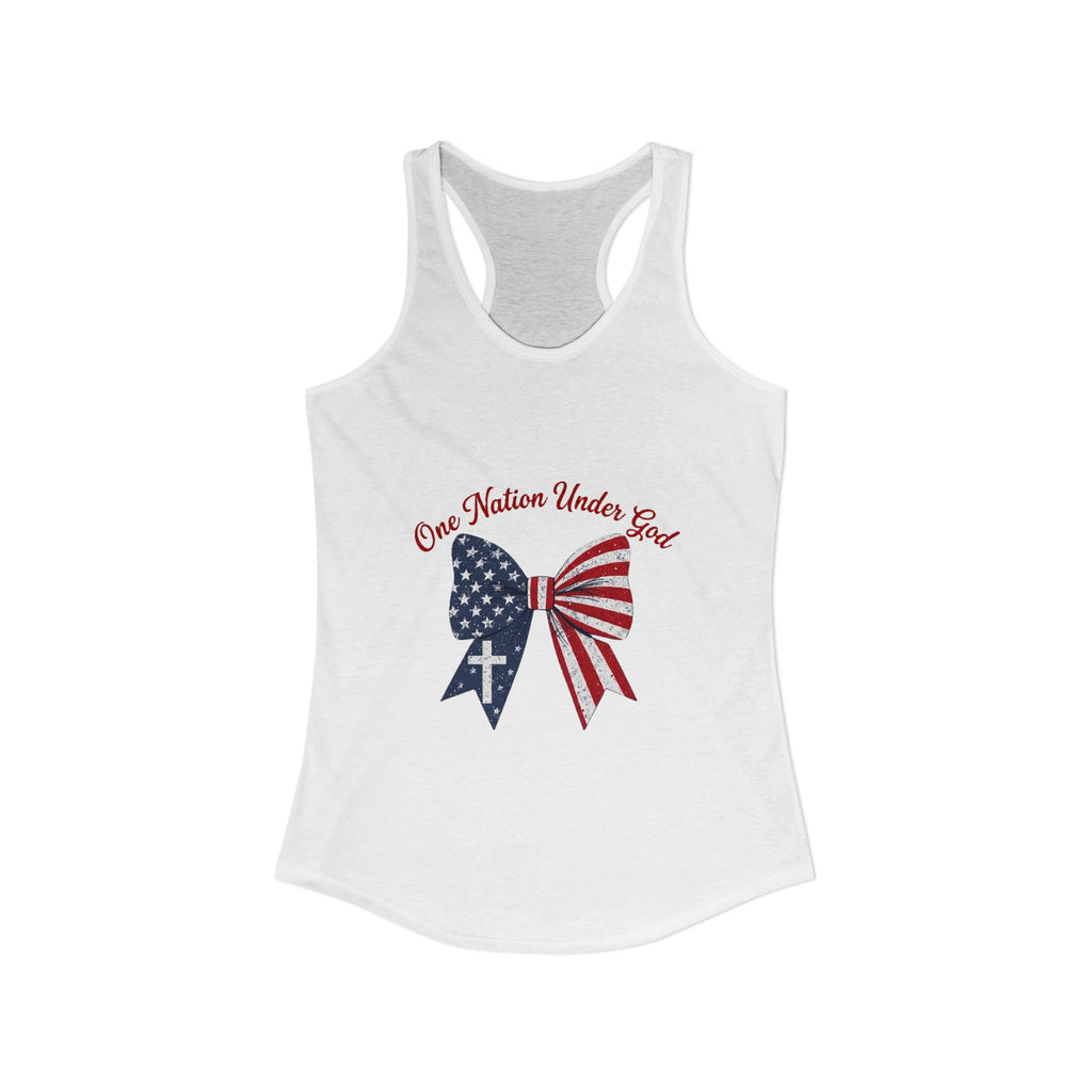 One Nation Under God Patriotic Tank Top — Women's Racerback