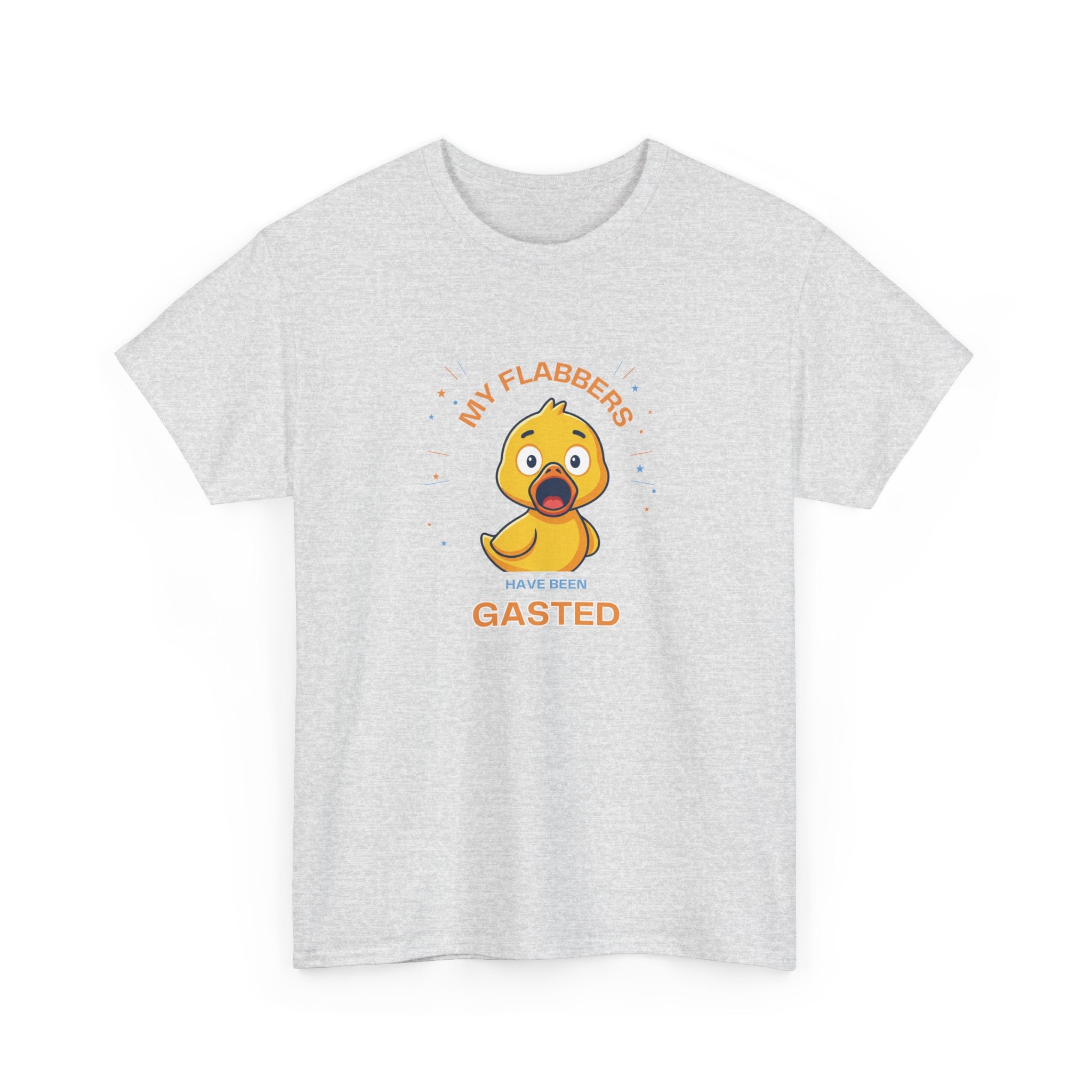 Duck Cartoon Tee — "My Flabbers are Gasted" Cute Shocked Rubber Duck T-Shirt