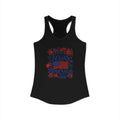 Loves Jesus and America Too Racerback Tank — Patriotic Christian Women's Tank