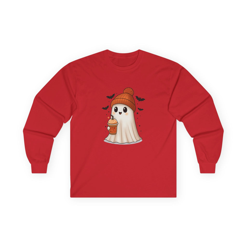 Cute Pumpkin Spice Ghost Unisex Ultra Cotton Long Sleeve Tee