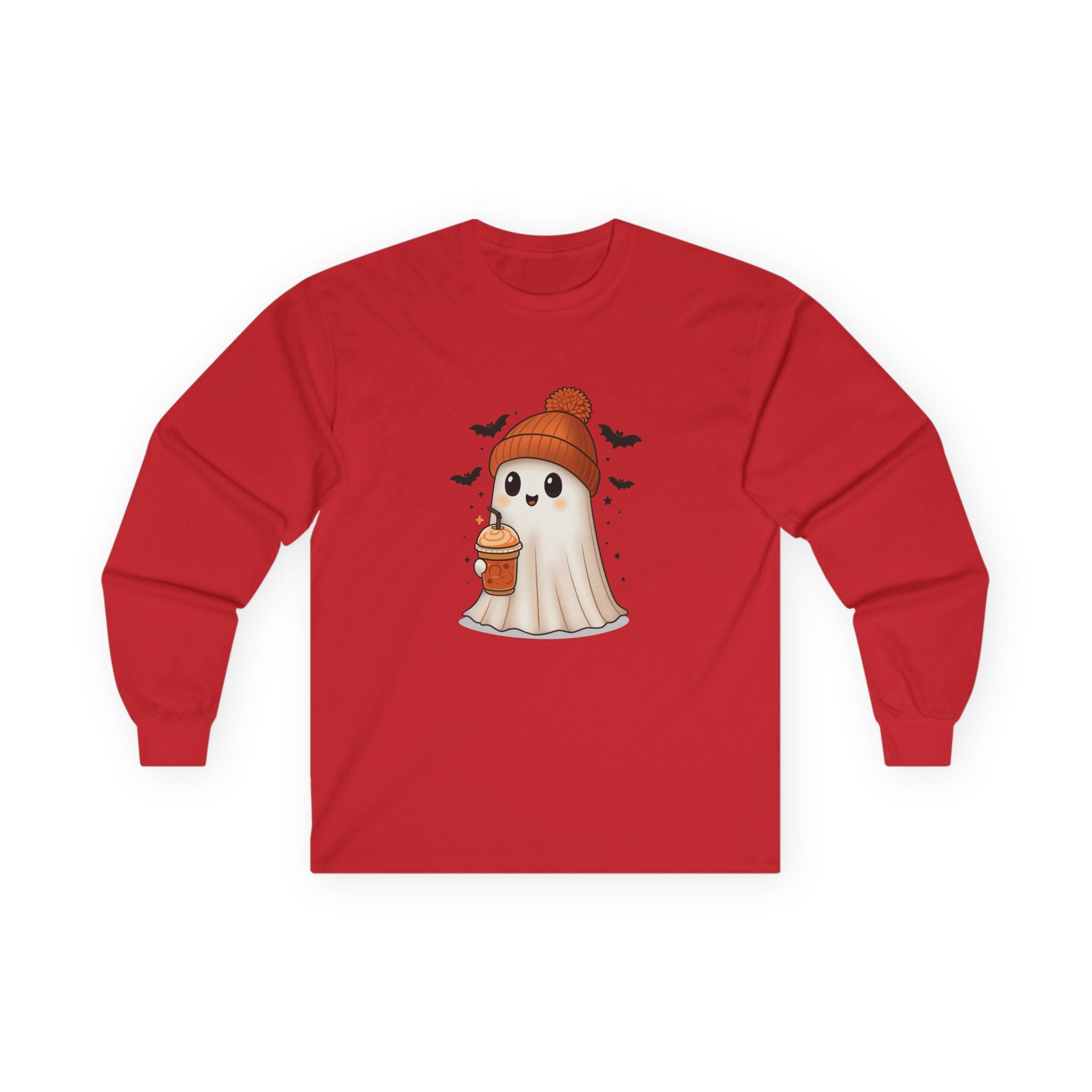 Cute Pumpkin Spice Ghost Unisex Ultra Cotton Long Sleeve Tee