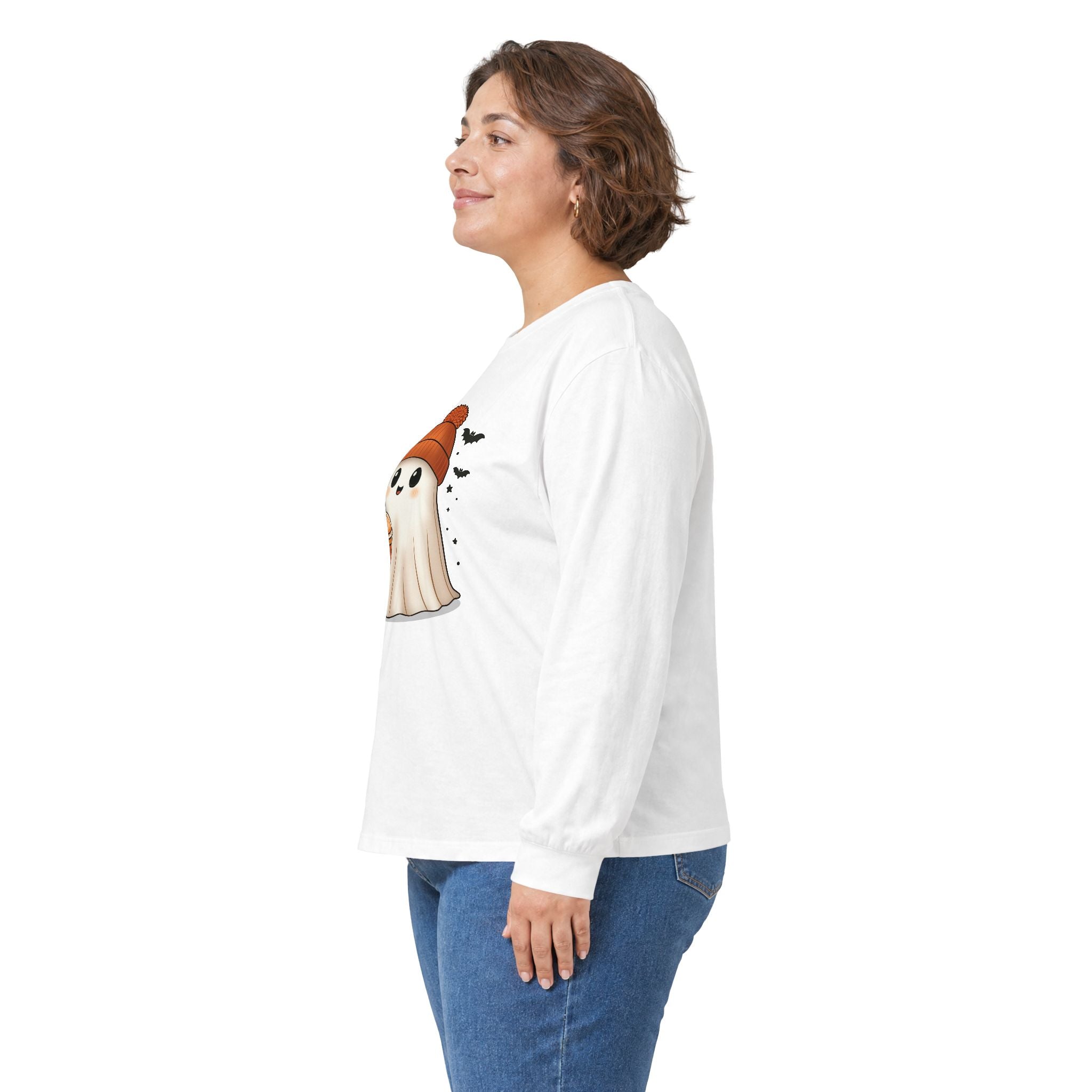 Cute Pumpkin Spice Ghost Unisex Ultra Cotton Long Sleeve Tee