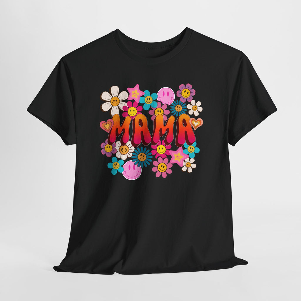 Mama Floral Tee — Retro Cute Flower Mom T‑Shirt