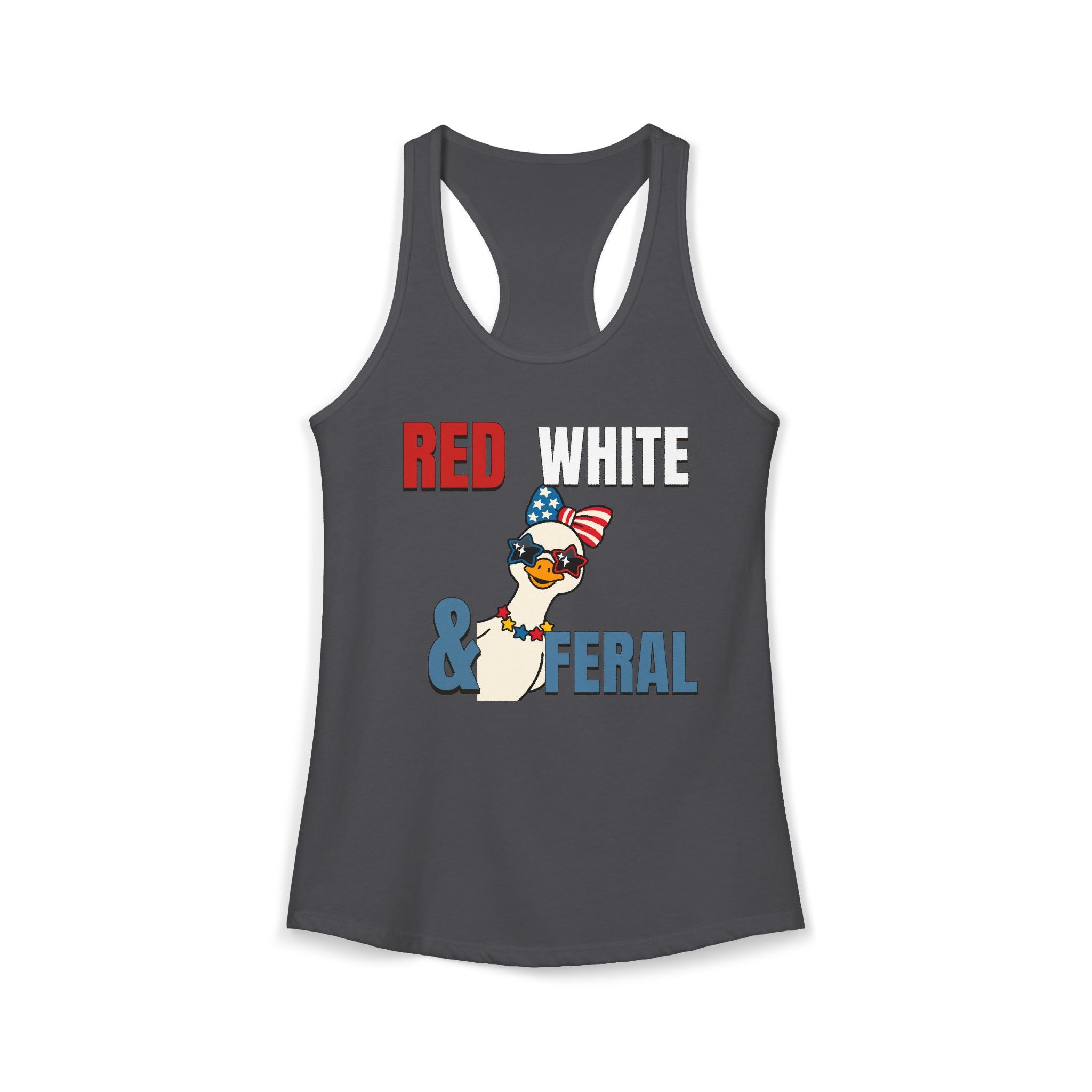 Red white & Feral Patriotic Tank Top