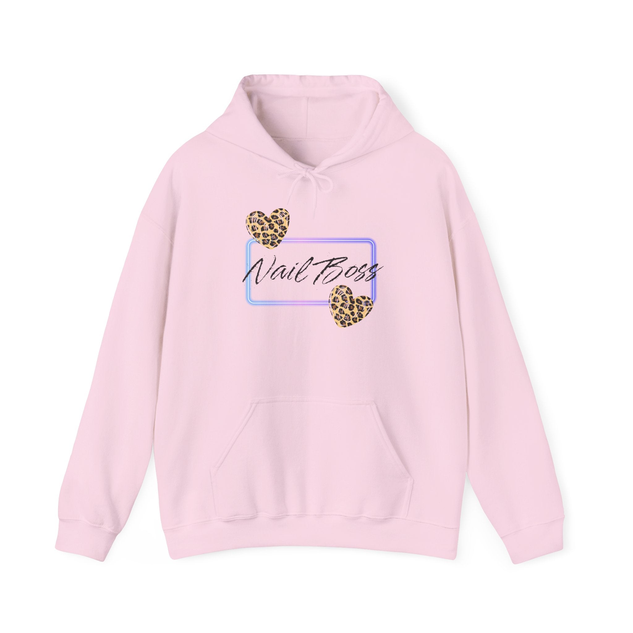 Nail Boss Hoodie — Leopard Hearts Nail Tech Sweatshirt