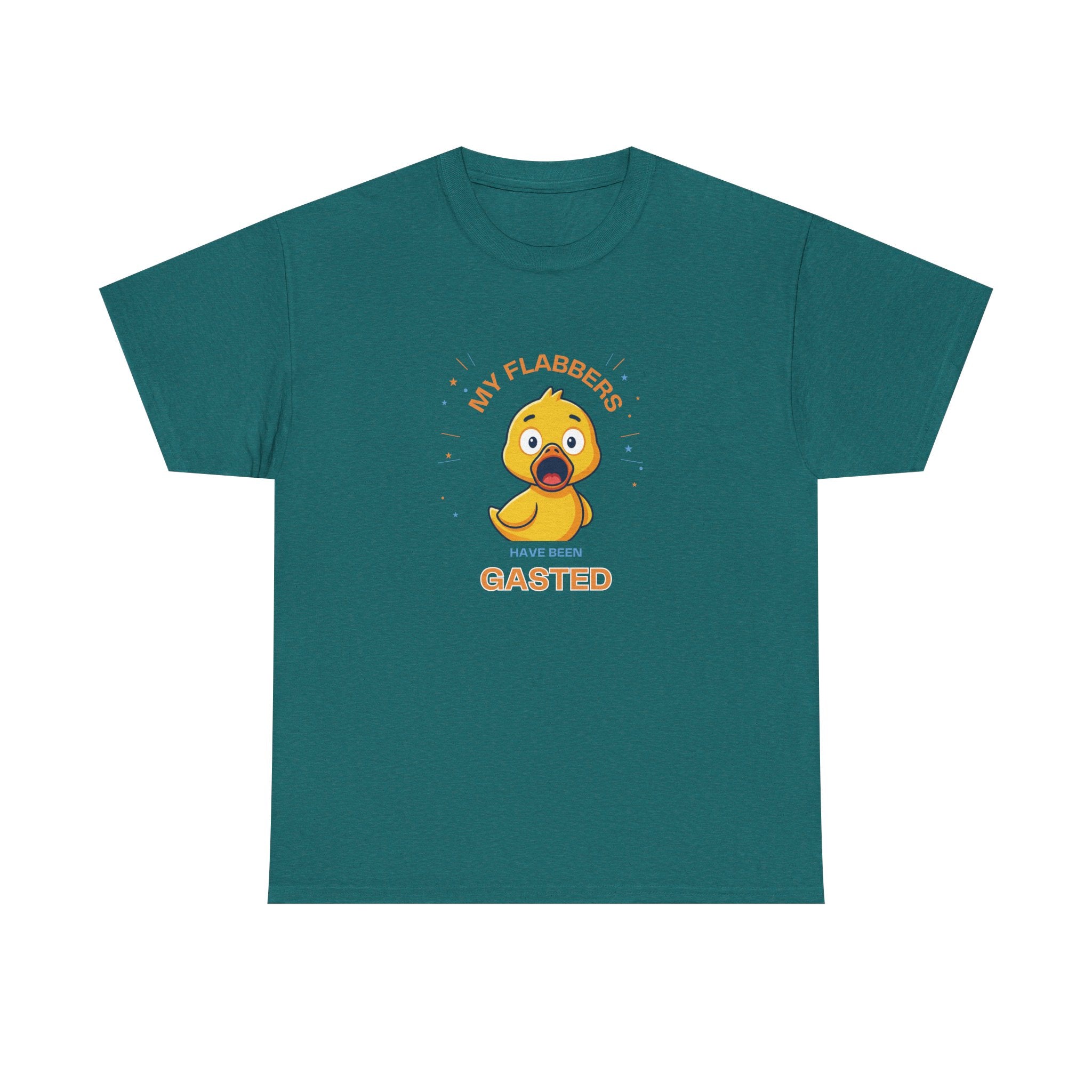 Duck Cartoon Tee — "My Flabbers are Gasted" Cute Shocked Rubber Duck T-Shirt