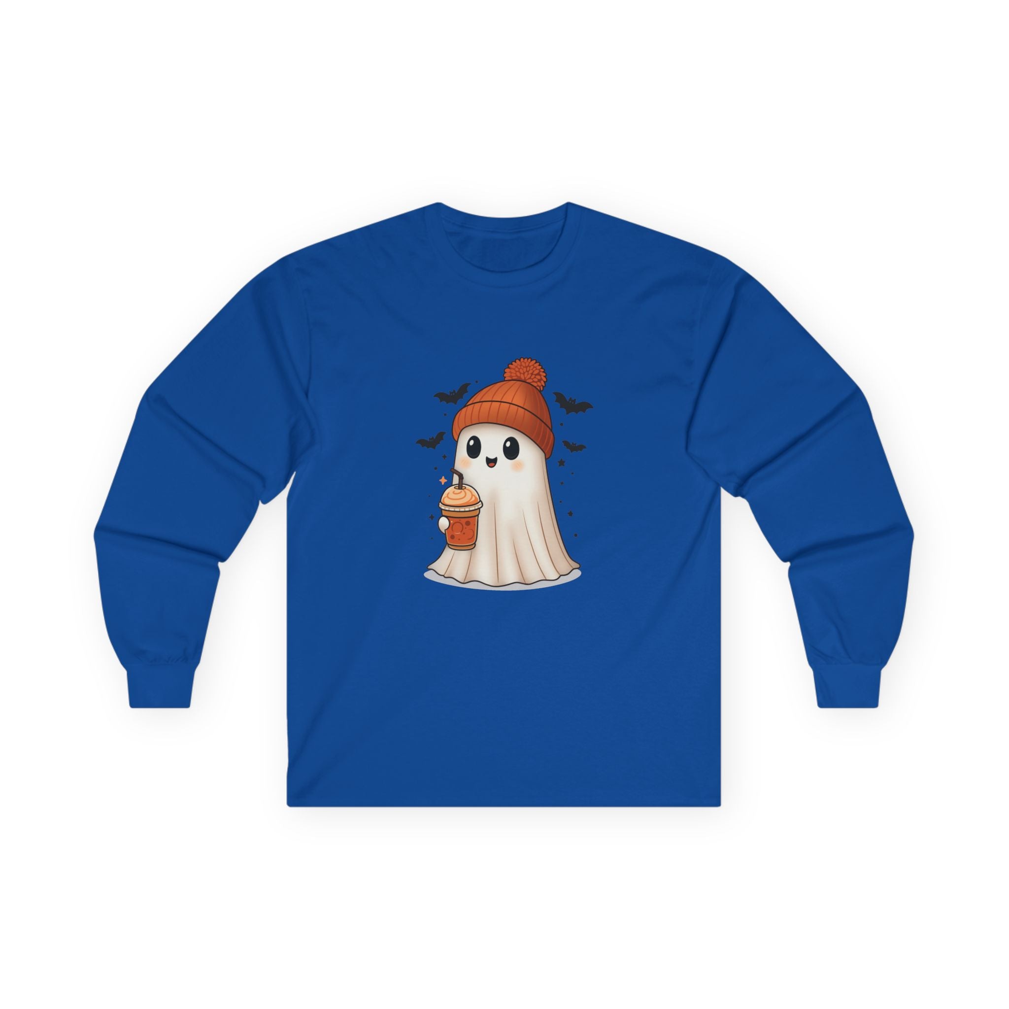 Cute Pumpkin Spice Ghost Unisex Ultra Cotton Long Sleeve Tee