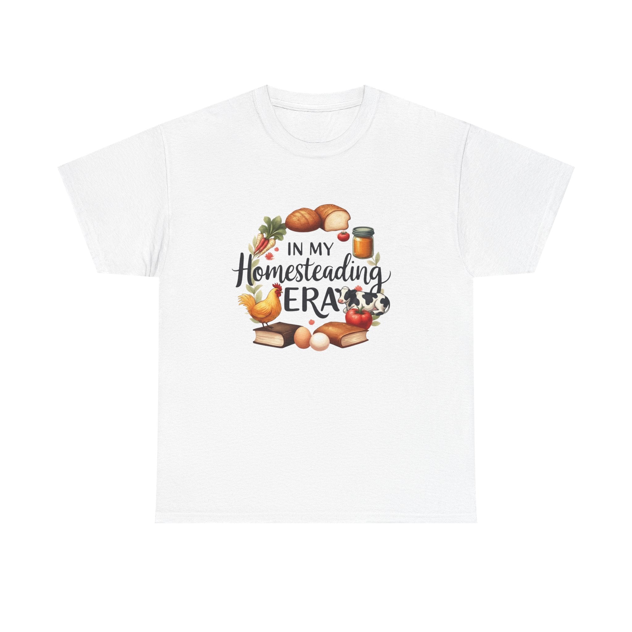 Homesteading Era Tee — Cute Bread, Chickens & Eggs Design