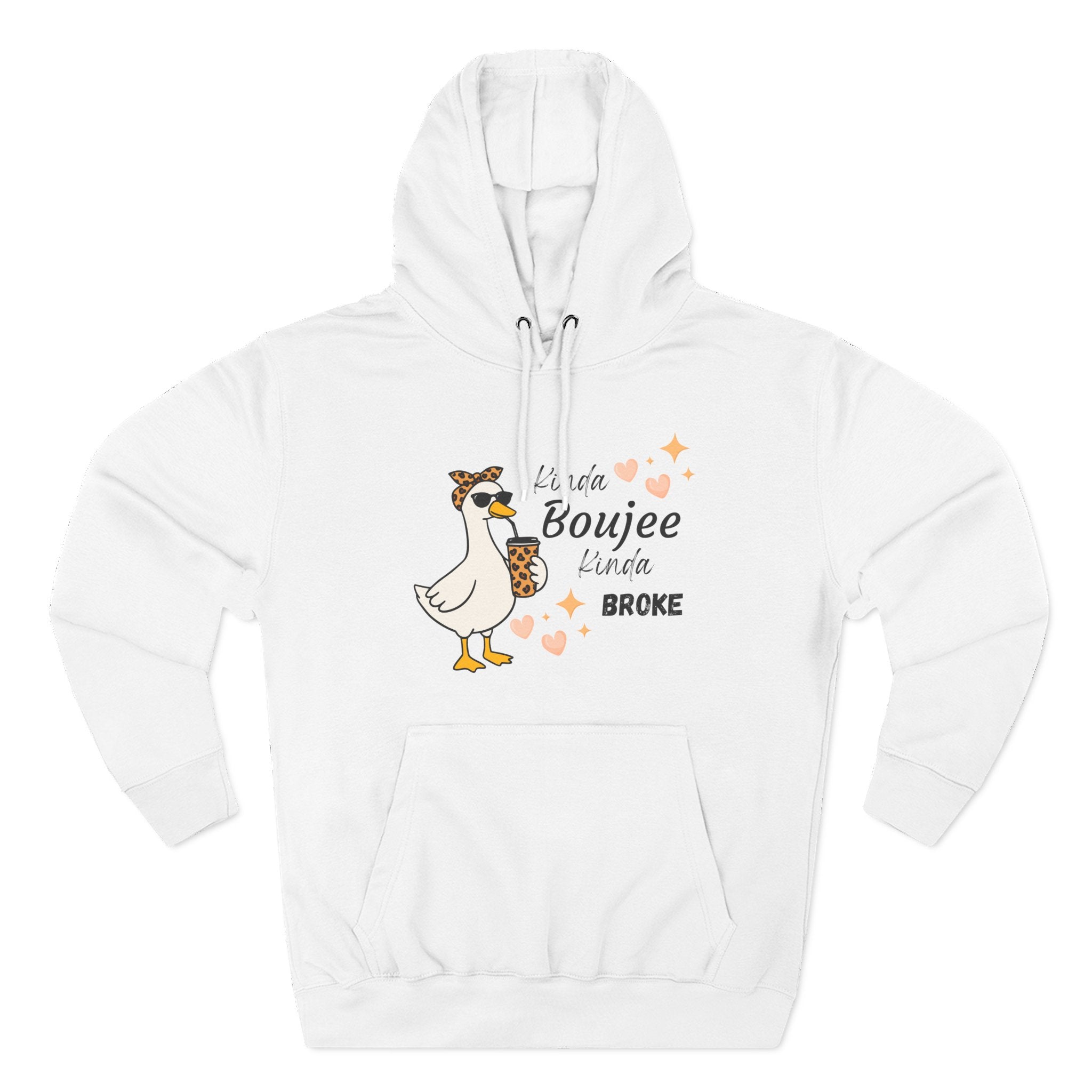 Duck Graphic Hoodie — "A Little Boujee, Kinda Broke" Cute Casual Pullover