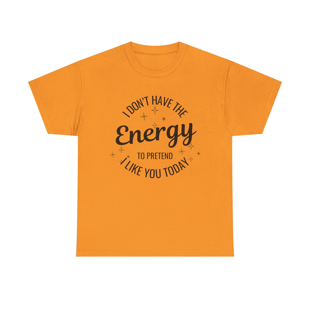 I don't have the Energy to Like you T-shirt