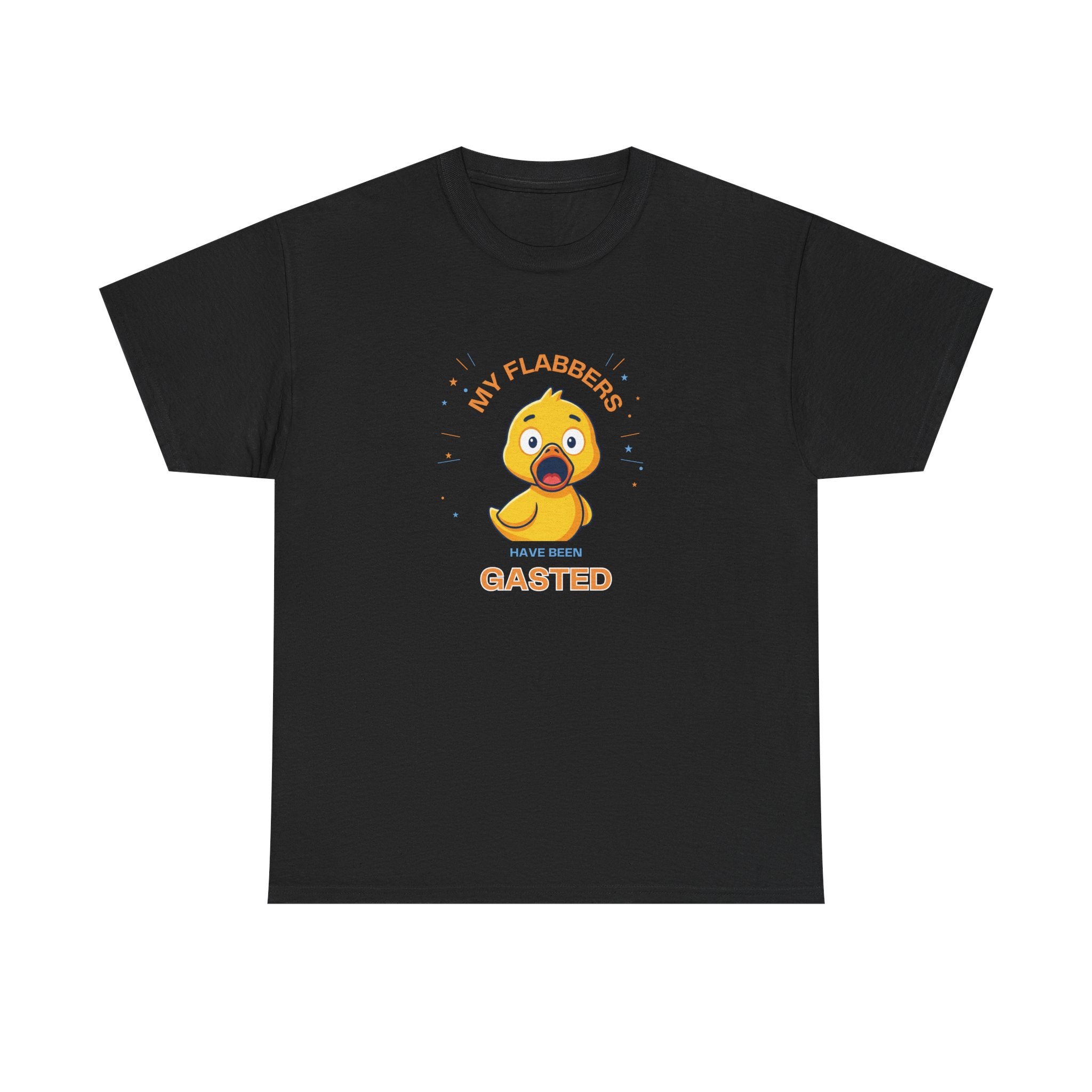 Duck Cartoon Tee — "My Flabbers are Gasted" Cute Shocked Rubber Duck T-Shirt