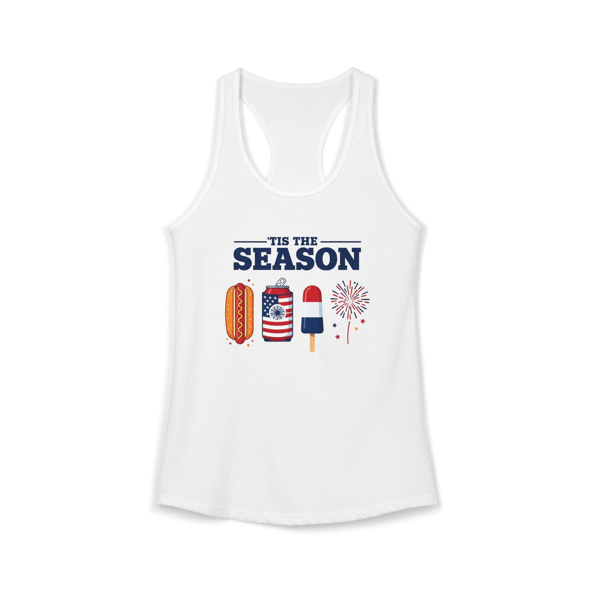 4th of July USA 'Tis the Season Racerback Tank