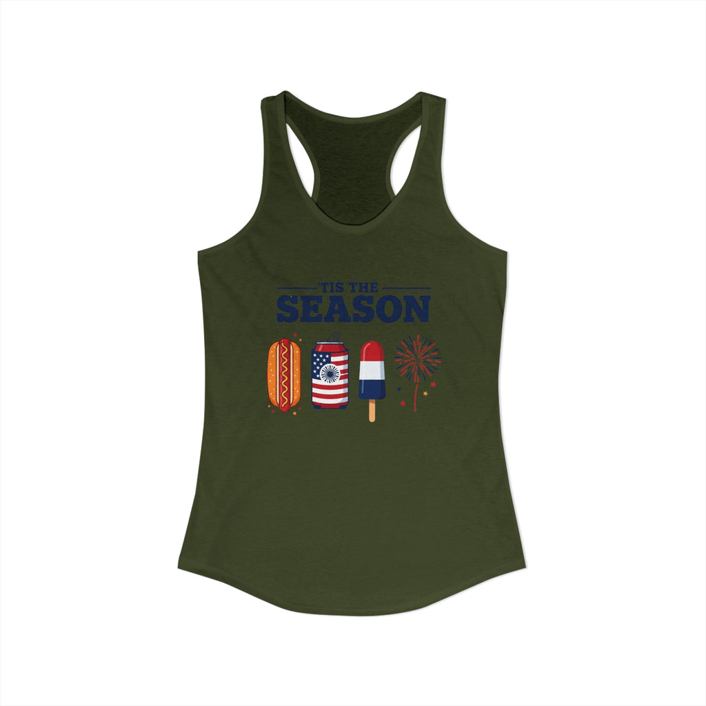 4th of July USA 'Tis the Season Racerback Tank