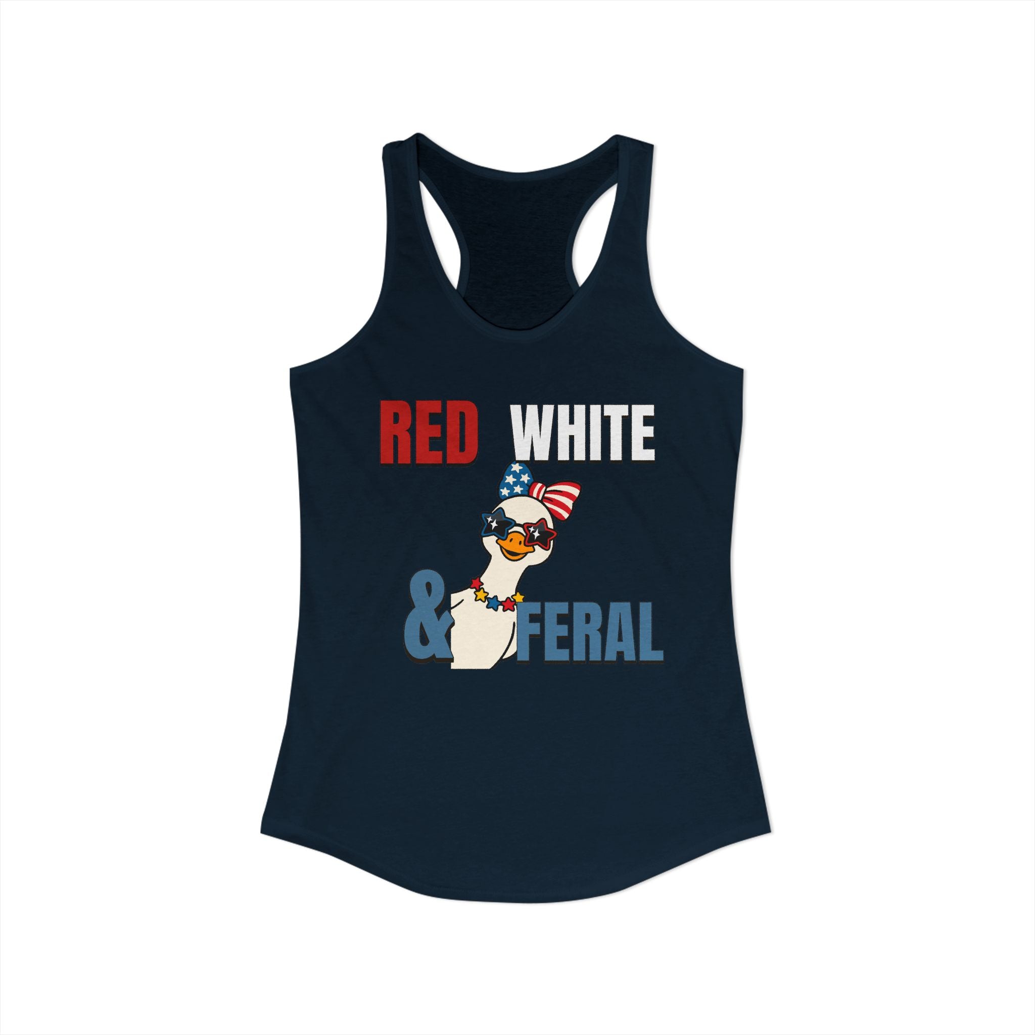 Red white & Feral Patriotic Tank Top