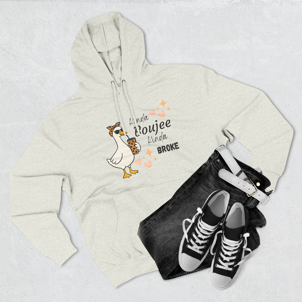 Duck Graphic Hoodie — "A Little Boujee, Kinda Broke" Cute Casual Pullover