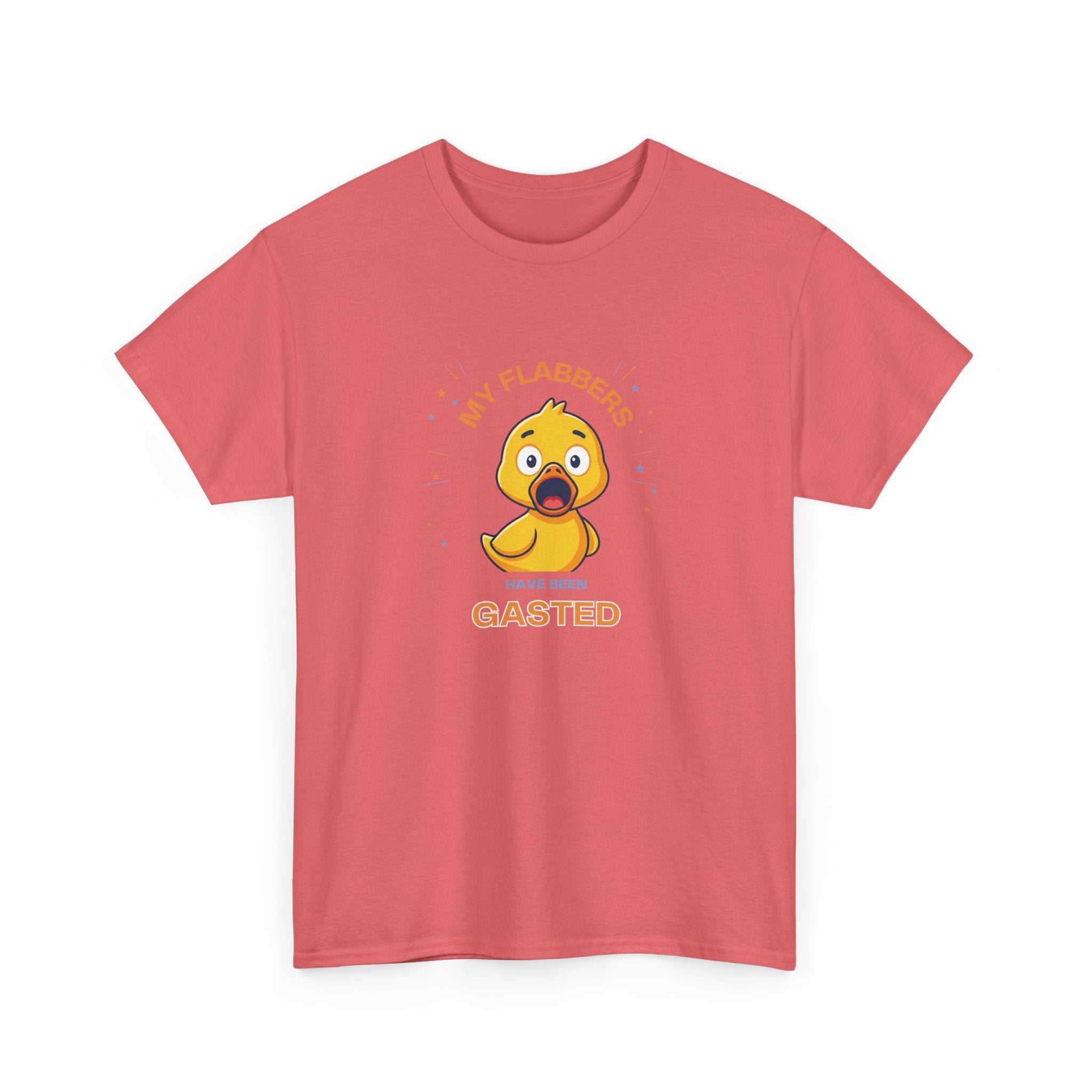 Duck Cartoon Tee — "My Flabbers are Gasted" Cute Shocked Rubber Duck T-Shirt