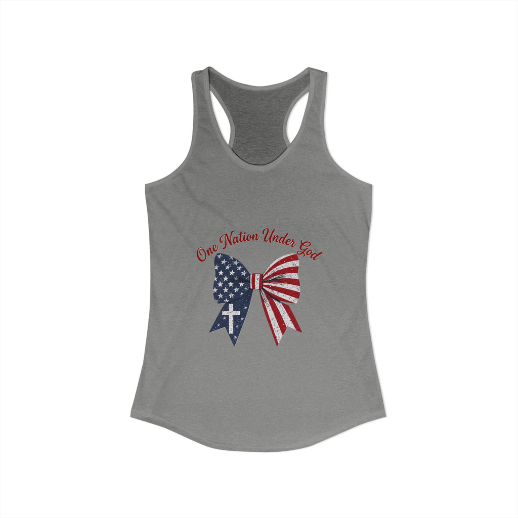 One Nation Under God Patriotic Tank Top — Women's Racerback