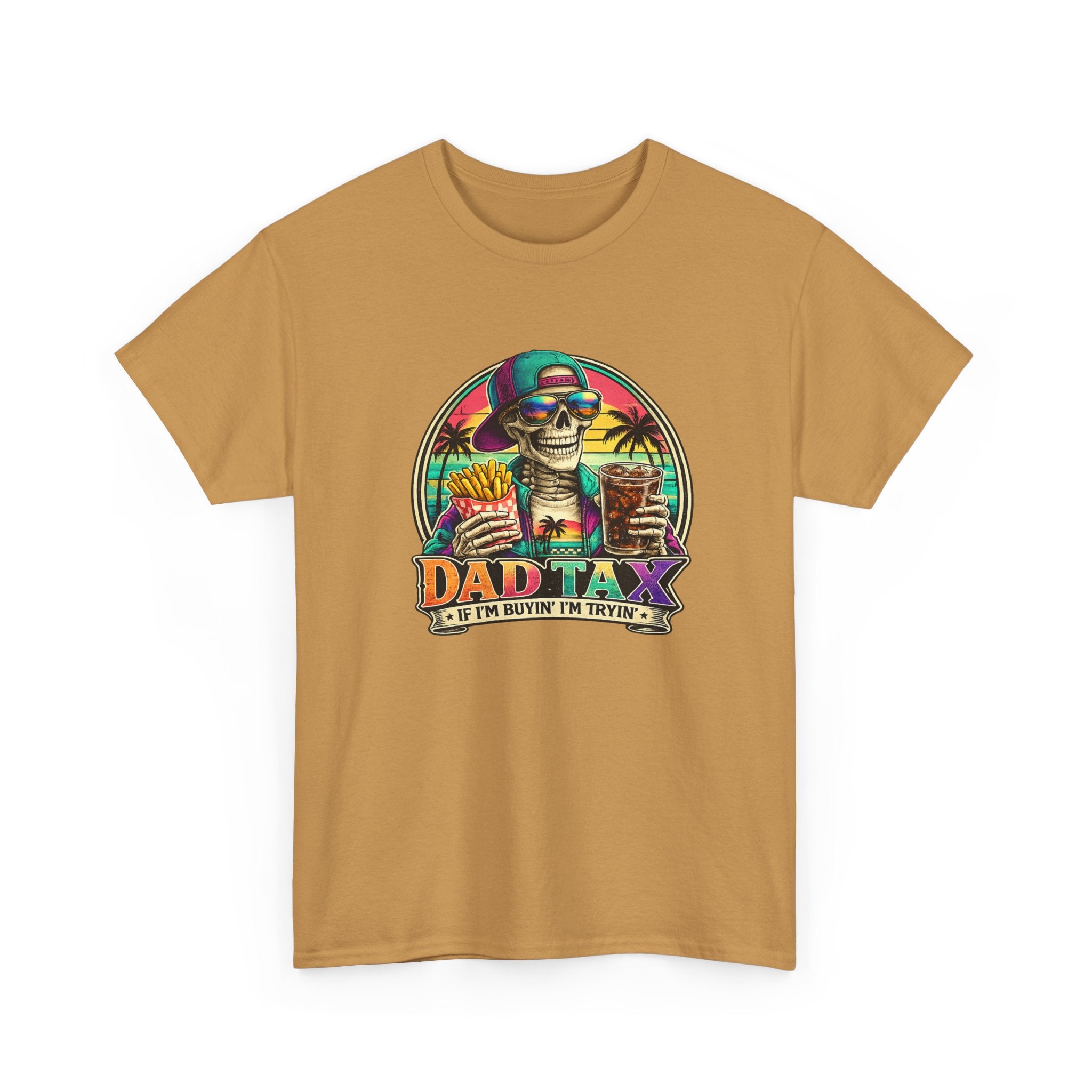 Dad Tax T-Shirt - Funny Dad Vacation Skull Tee (I’m Just Buying the Tacos)