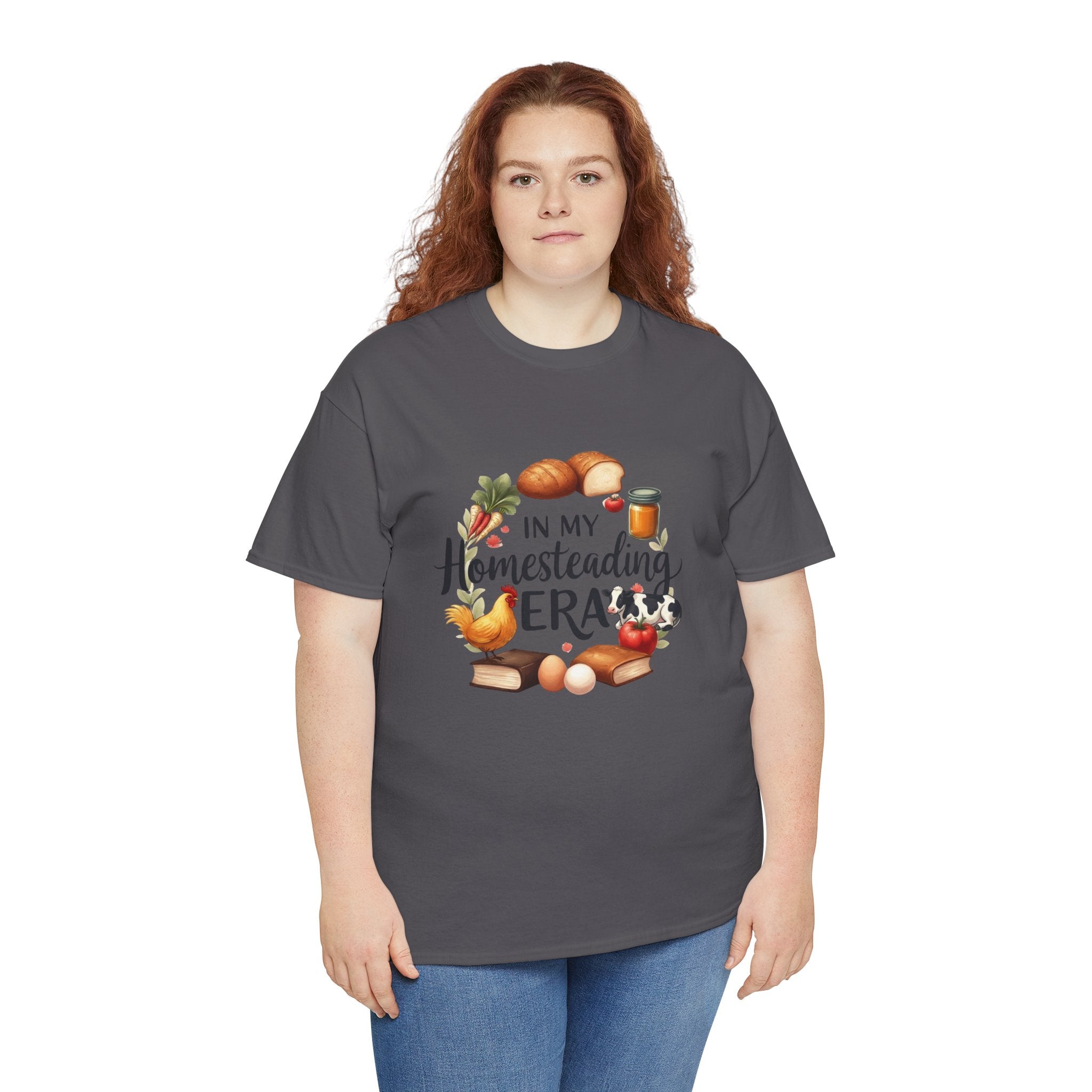 Homesteading Era Tee — Cute Bread, Chickens & Eggs Design