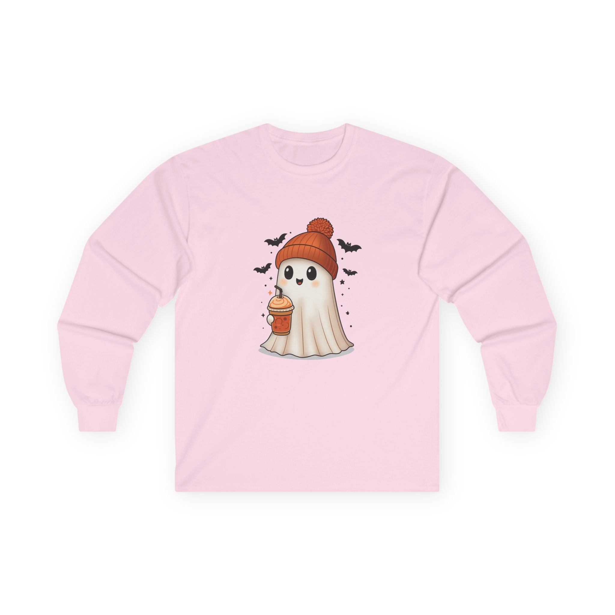 Cute Pumpkin Spice Ghost Unisex Ultra Cotton Long Sleeve Tee