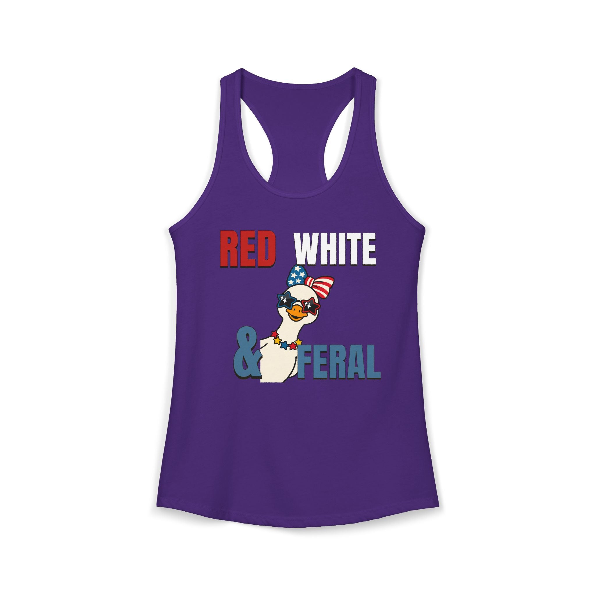 Red white & Feral Patriotic Tank Top