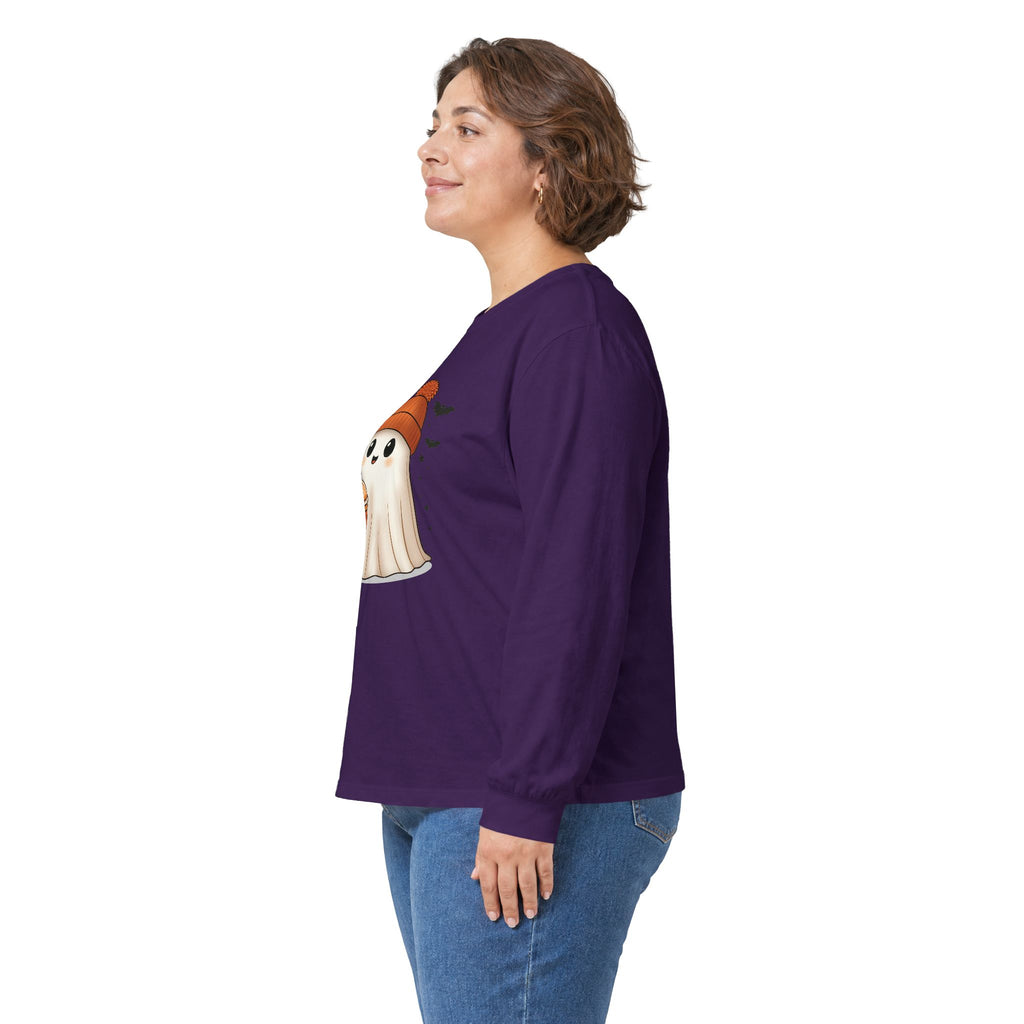 Cute Pumpkin Spice Ghost Unisex Ultra Cotton Long Sleeve Tee