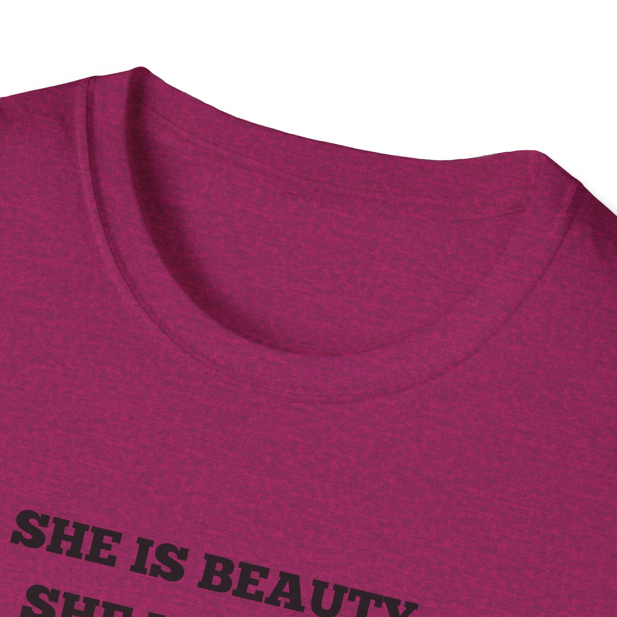 Chicken Tee — "She Is Beauty, She Is Grace, She Will Pech You in the Face" Funny Farm Animal T-Shirt