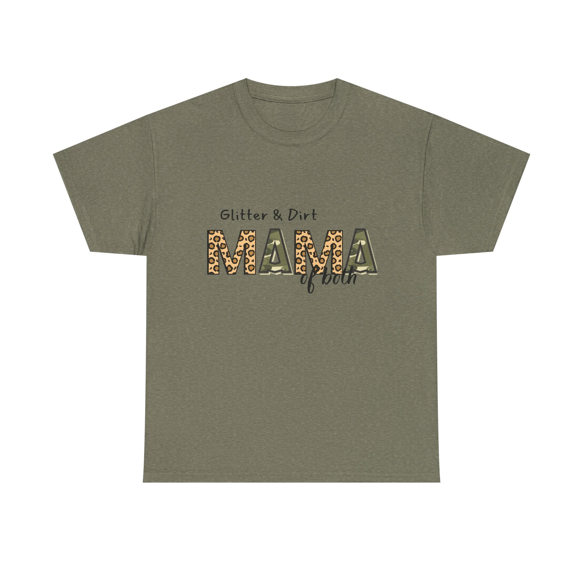 Mama of Dirt Tee — "Glitter & Dirt" Leopard Print Mama T‑Shirt