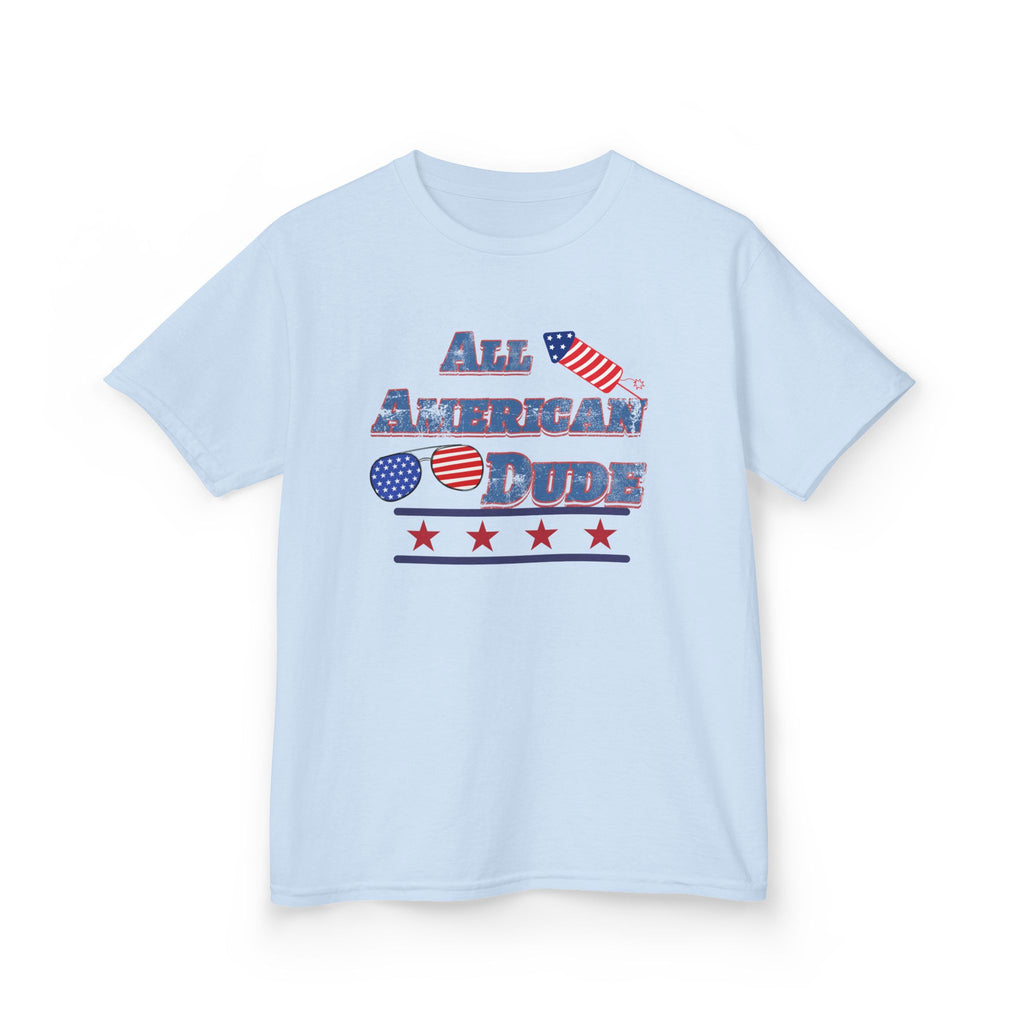 Kids Tee — "All American Dude" Patriotic 4th of July T-Shirt