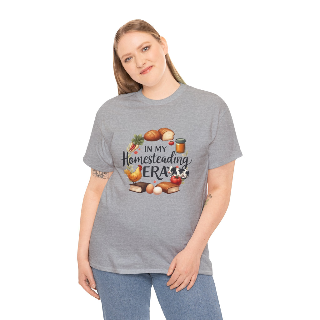 Homesteading Era Tee — Cute Bread, Chickens & Eggs Design