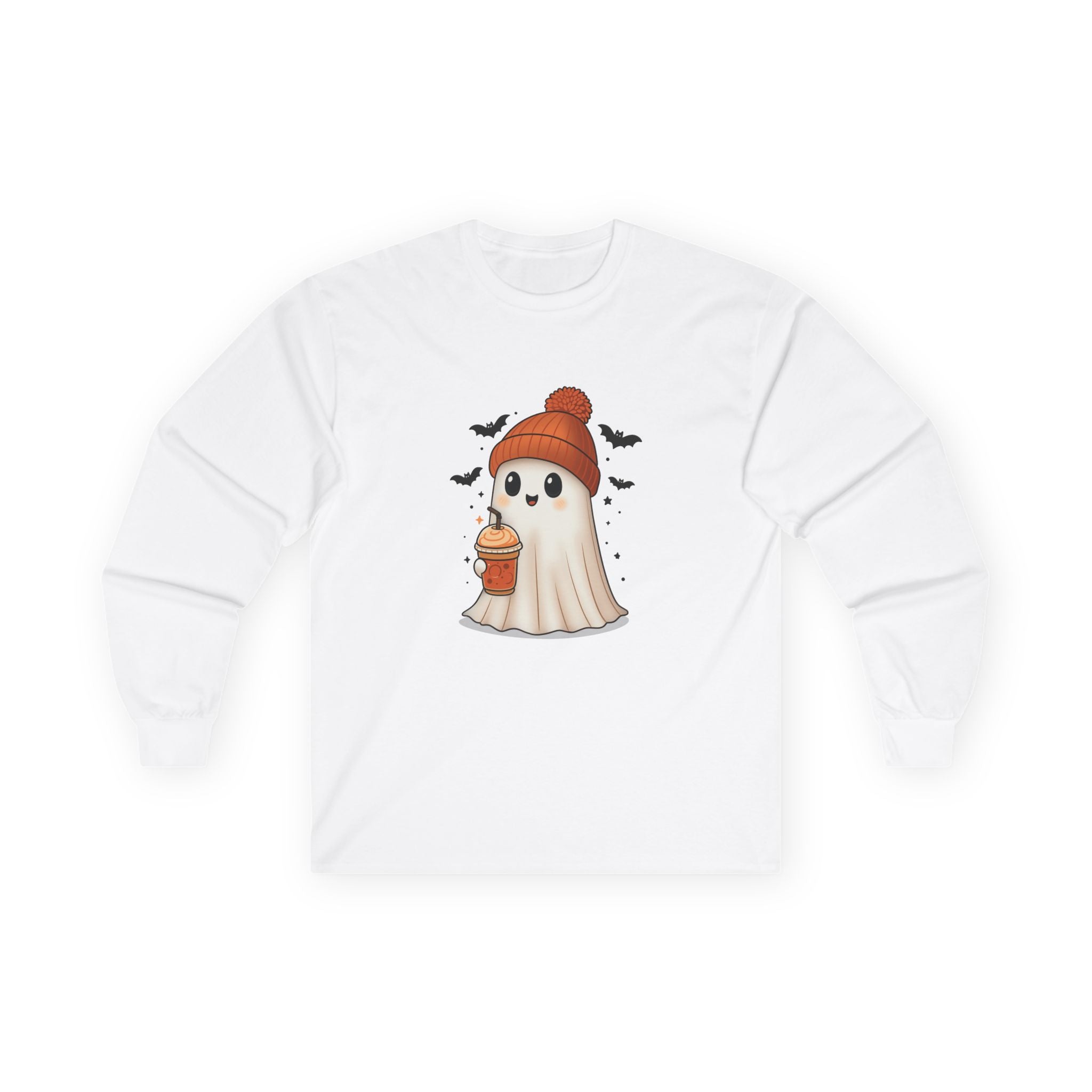 Cute Pumpkin Spice Ghost Unisex Ultra Cotton Long Sleeve Tee