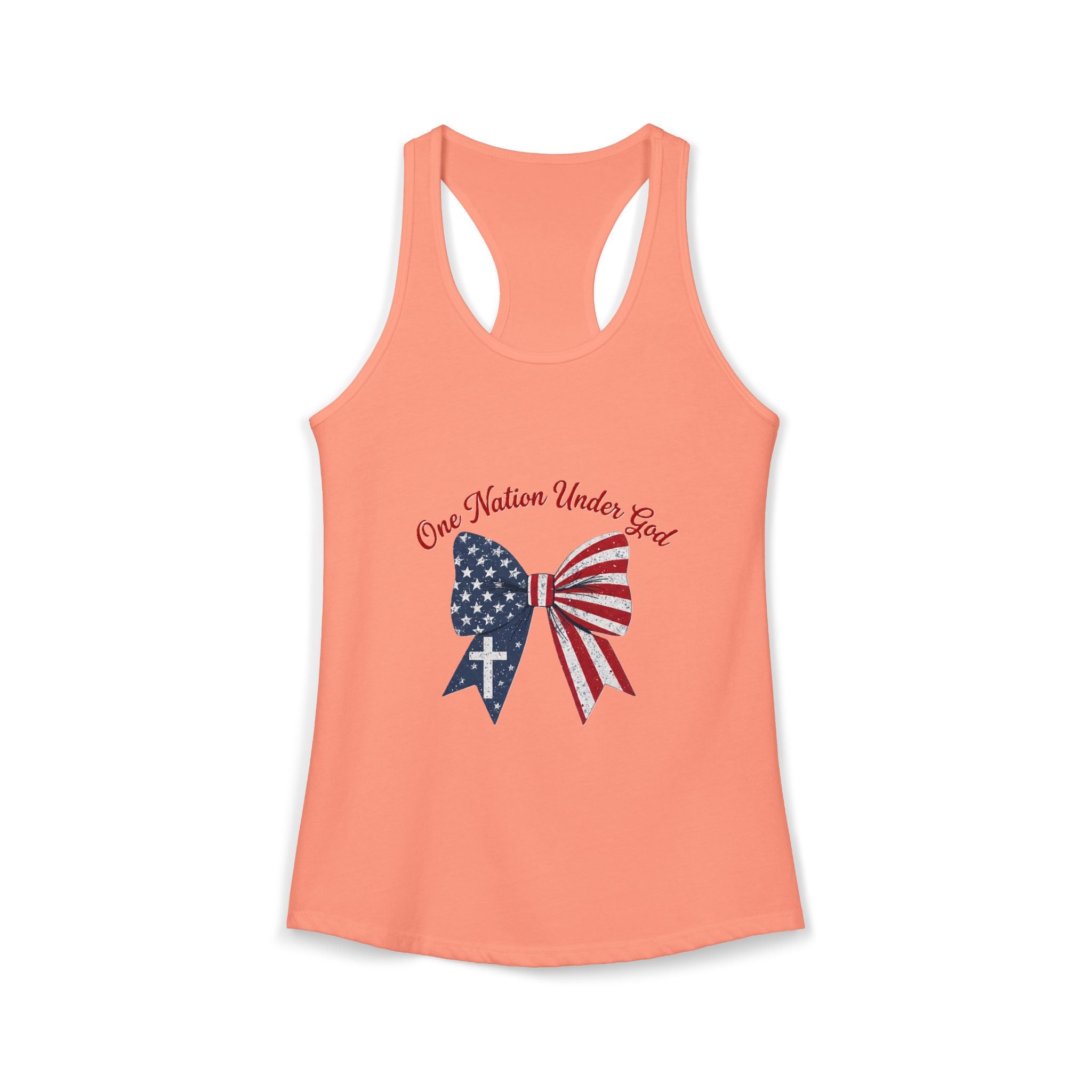 One Nation Under God Patriotic Tank Top — Women's Racerback