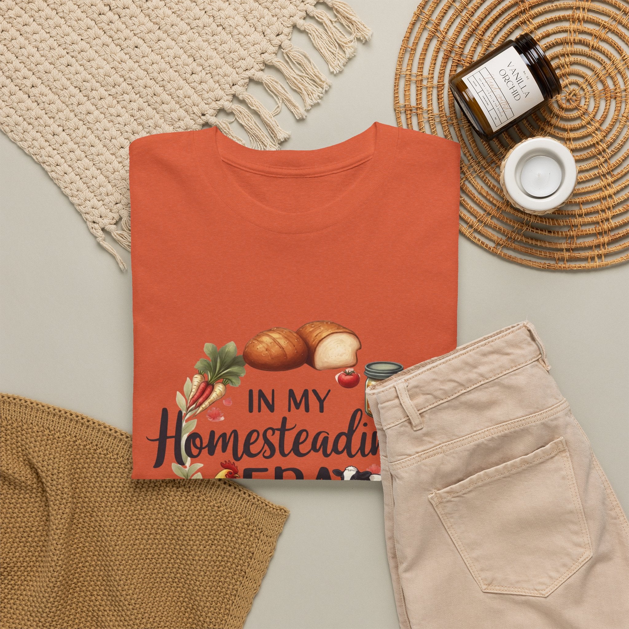 Homesteading Era Tee — Cute Bread, Chickens & Eggs Design