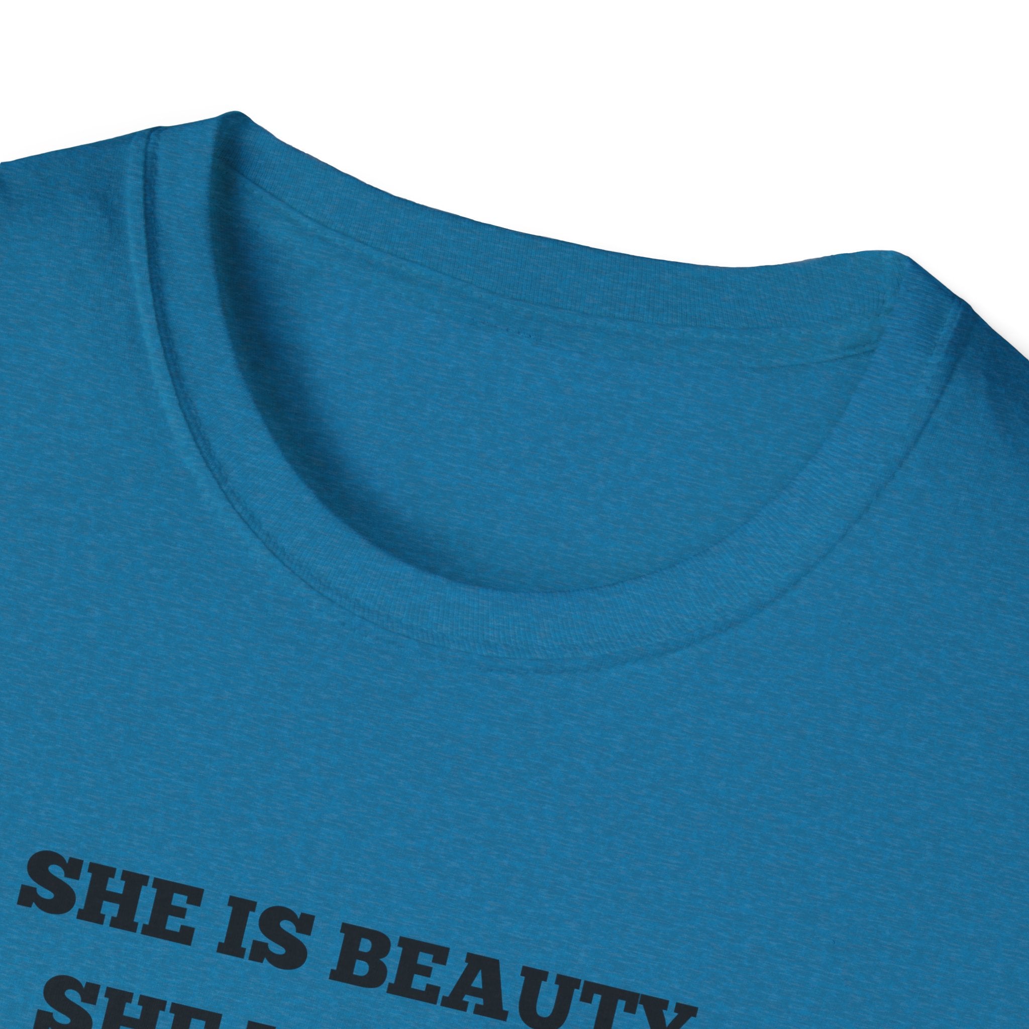 Chicken Tee — "She Is Beauty, She Is Grace, She Will Pech You in the Face" Funny Farm Animal T-Shirt