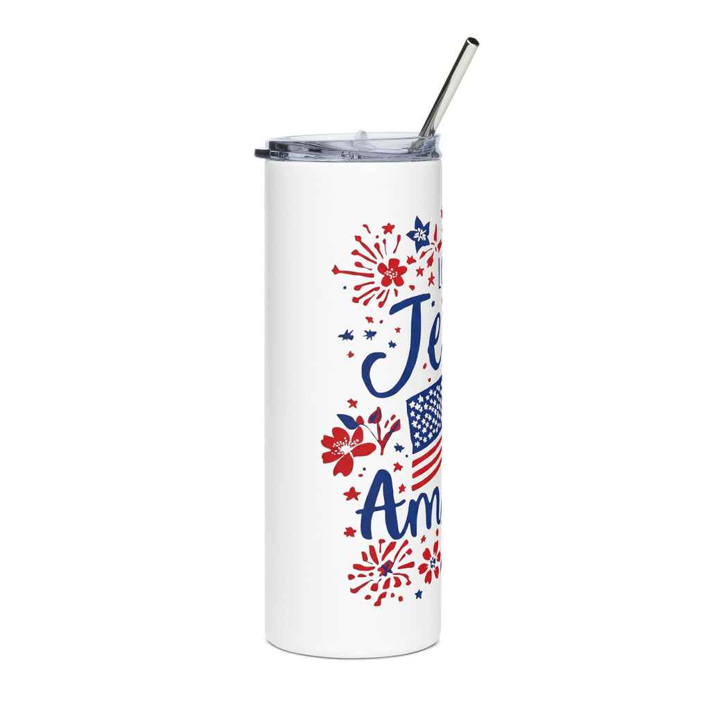 Loves Jesus & America Stainless Steel Tumbler, 20oz