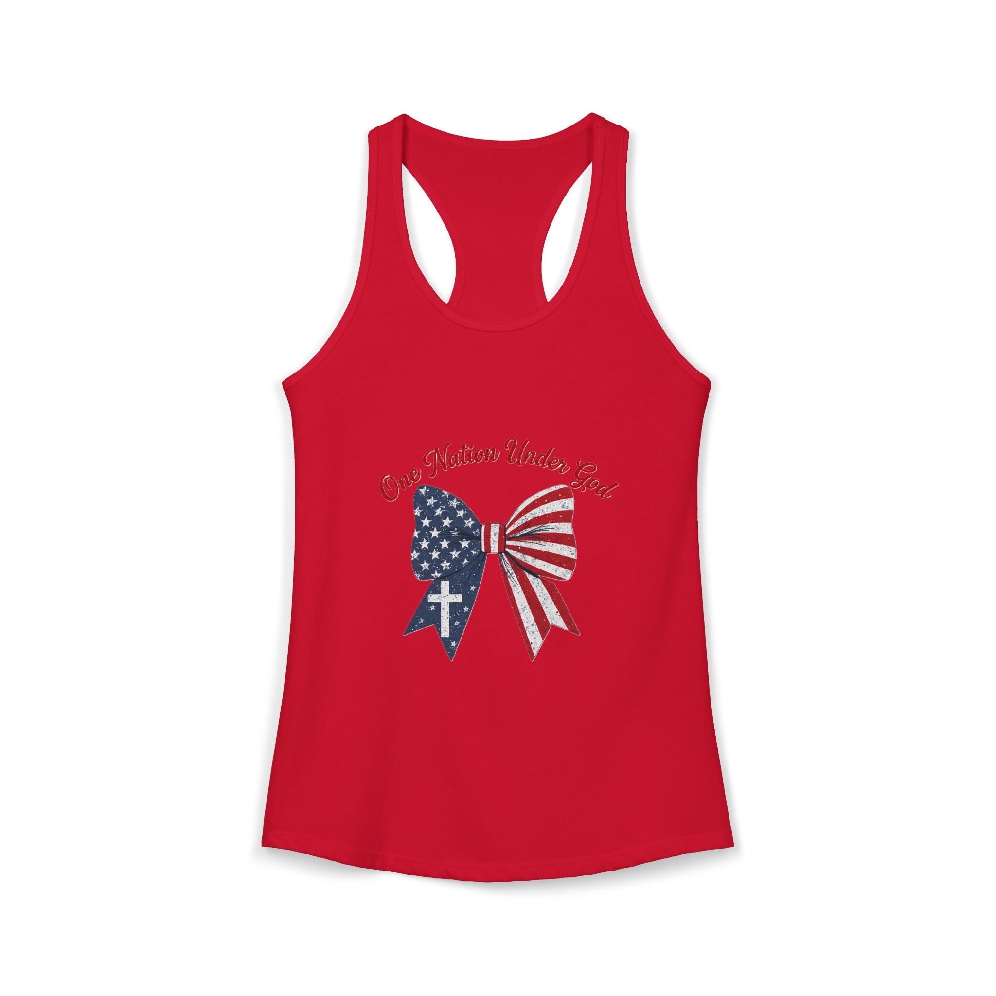 One Nation Under God Patriotic Tank Top — Women's Racerback