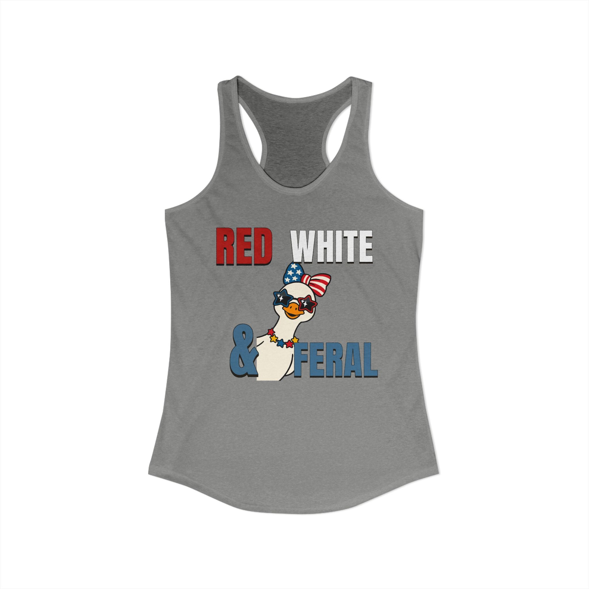Red white & Feral Patriotic Tank Top