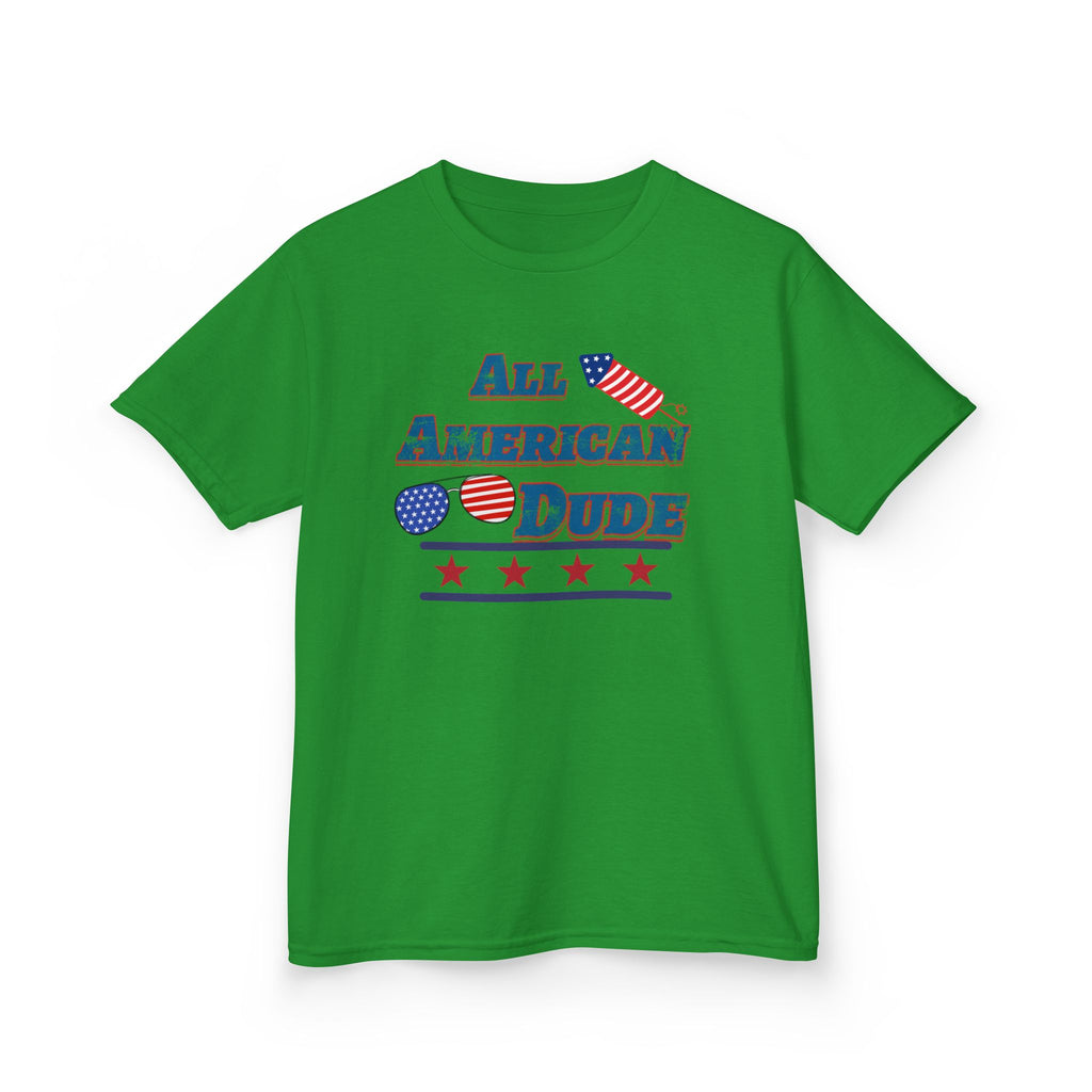 Kids Tee — "All American Dude" Patriotic 4th of July T-Shirt