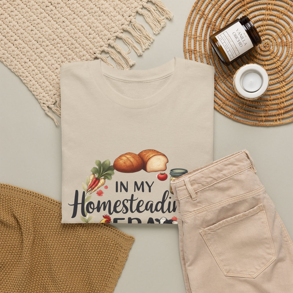 Homesteading Era Tee — Cute Bread, Chickens & Eggs Design