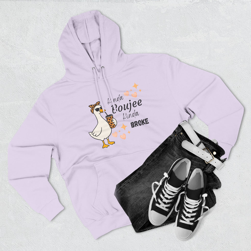 Duck Graphic Hoodie — "A Little Boujee, Kinda Broke" Cute Casual Pullover