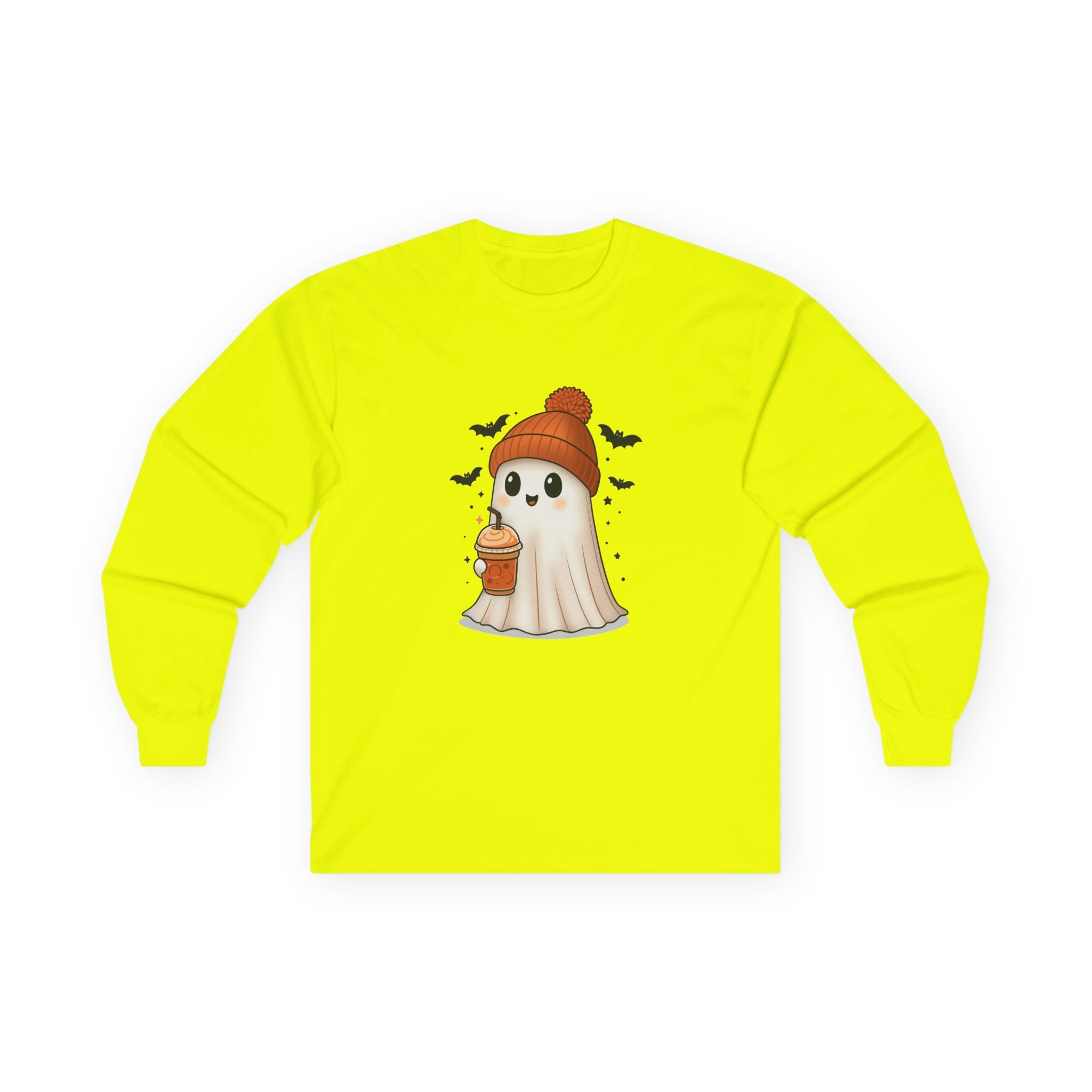 Cute Pumpkin Spice Ghost Unisex Ultra Cotton Long Sleeve Tee